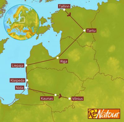 Individuelle Radreise mit Gepcktransport Baltische Lnder Estland Lettland Litauen