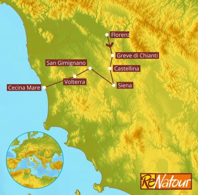 Genusswandern in der Toskana mit Gepcktransport